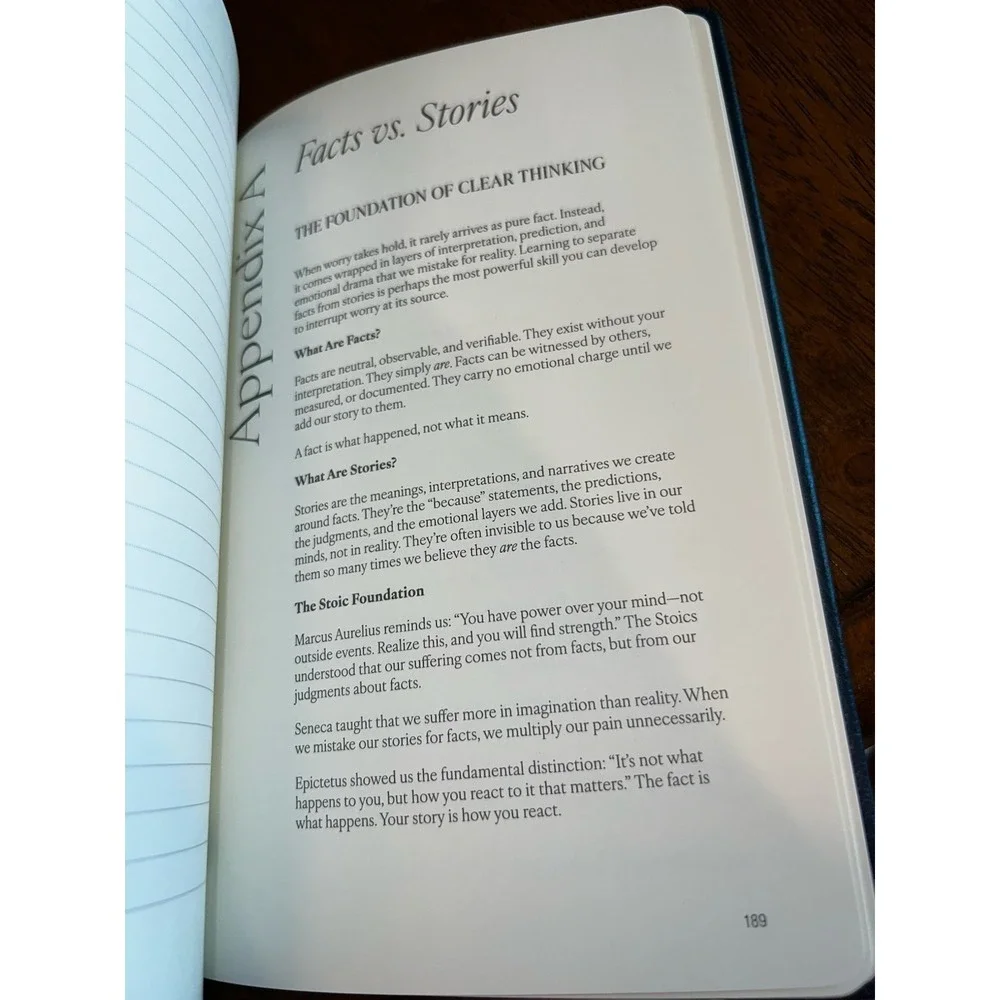 Worry Interrupt Guided Journal Undated CBT Anxiety Thought Spiral Relief New NIB